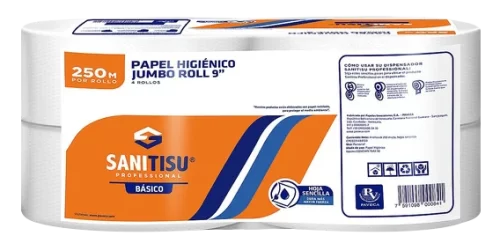 HIGIENICO INSTITUCIONAL SANITISU PROFESIONAL BASICO 9 DE 4 ROLLOS DE 250MTS