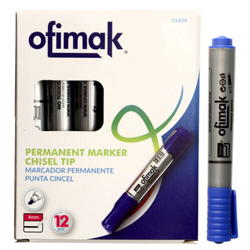 MARCADOR PERMANENTE AZUL 4 MM OFIMAK