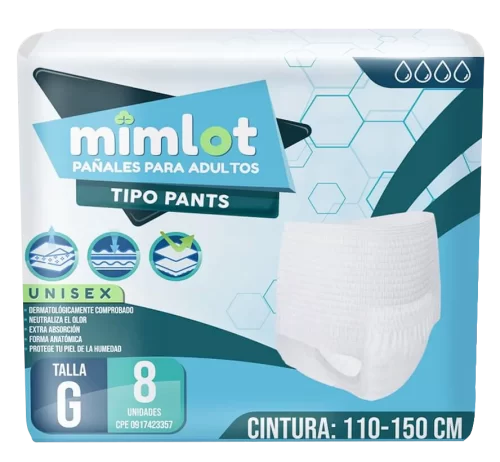 PANALES MIMLOT PARA ADULTOS TIPO PANTS TALLA G