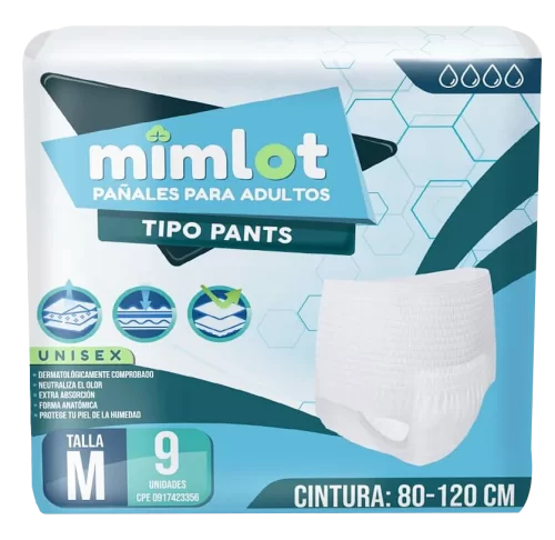 PANALES MIMLOT PARA ADULTOS TIPO PANTS TALLA M