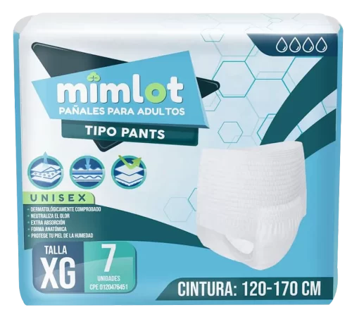 PANALES MIMLOT PARA ADULTOS TIPO PANTS TALLA XG