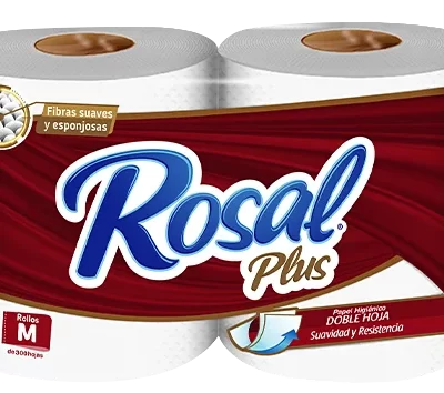 Papel Higienico Rosal Plus – 2 rollos x 300 hojas