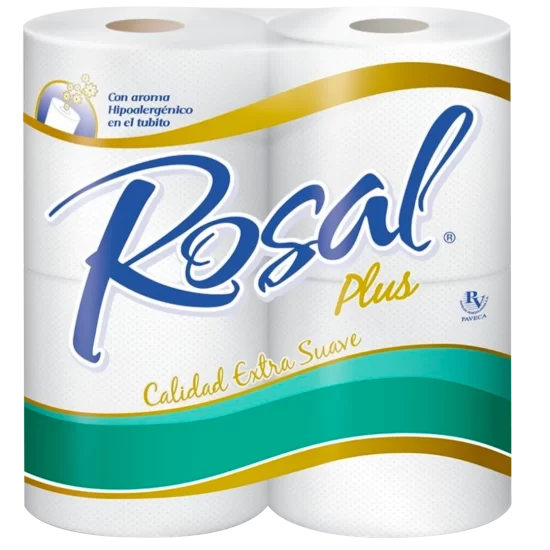 Papel higienico Rosal Plus – 4 rollos x 215 hojas VERDE