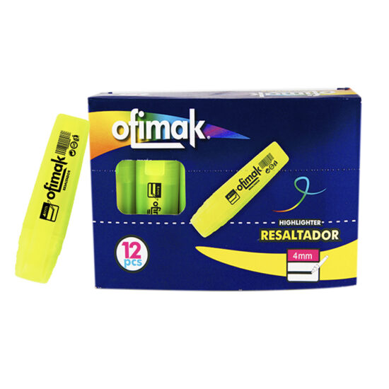 RESALTADOR PUNTA GRUESAAMARILLO 4 MM OFIMAK