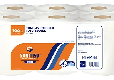 TOALLAS EN ROLLO SANITSU PROFESIONAL 100MTS