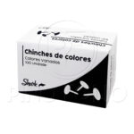 CHINCHES DE COLORES VARIADOS SHARK (100 UND)