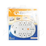 PROTECTOR MULTITOMA CON CONECTOR TELEFONICO