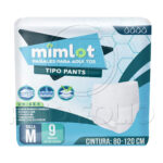 PAÑALES PARA ADULTOS TIPO PANTS MIMLOT (TALLA M) (6 PAQ. – 9 UND)