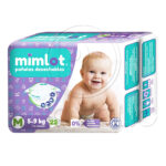 PAÑALES DE BEBE MIMLOT (TALLA M) (6 PAQ. – 22 UND)