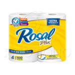 PAPEL HIGIENICO ROSAL PLUS (12 PAQ. 4 ROLLOS - 600 HOJAS)