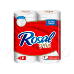 PAPEL HIGIENICO ROSAL PLUS (12 PAQ. 4 ROLLOS – 180 HOJAS)