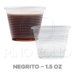 VASOS PLASTICOS DESECHABLES ZUPLA (NEGRITO) (1,5 ONZAS-100UND)