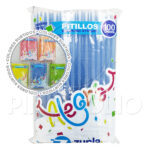 PITILLOS DESECHABLES ZUPLA ALEGRIA N°7 3/4 (COLORES SURTIDOS - 100UND)